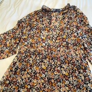 Zara floral mini dress